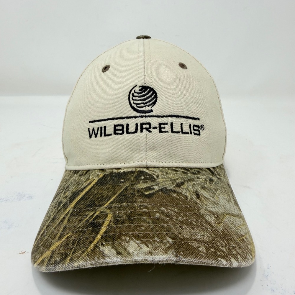 Richardson 847 Wilbur-Ellis Hat Mens Cream Camo Adjustable Baseball Cap Logo